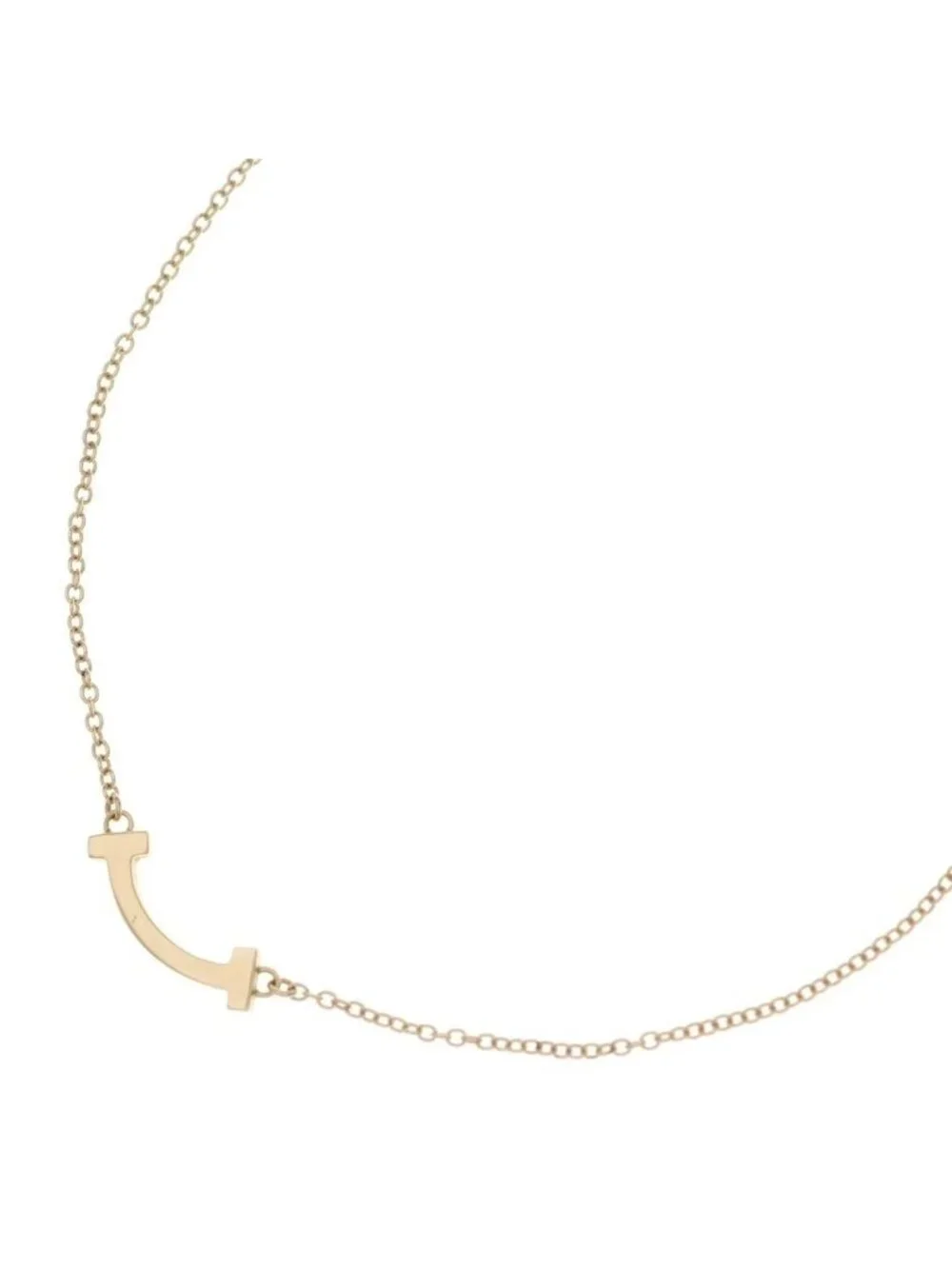 Tiffany & Co T Smile Mini Pendant Pink Gold 18k